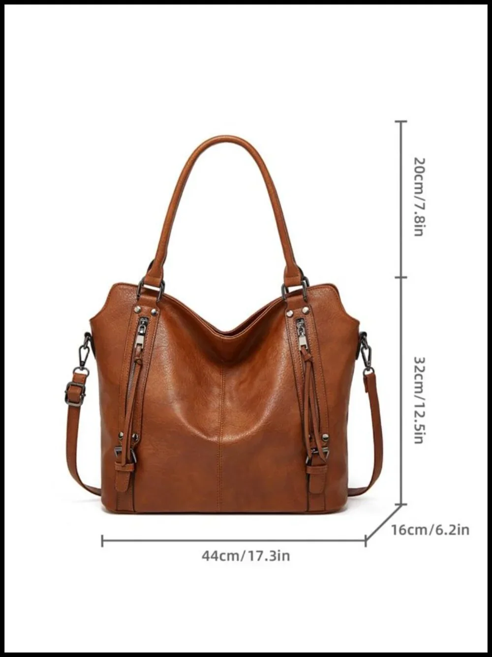 Twievo PU Leather Hobo Tote Bag with Wristlet Crossbody Shoulder Handbag